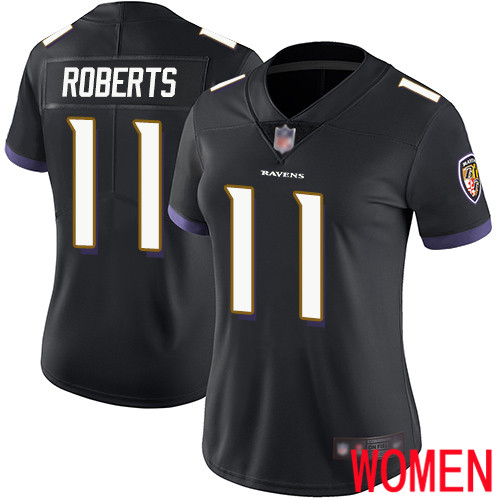 Baltimore Ravens Limited Black Women Seth Roberts Alternate Jersey NFL Football #11 Vapor Untouchable->women nfl jersey->Women Jersey